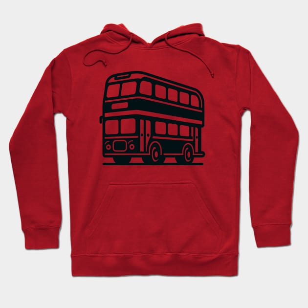 Double Decker Bus Hoodie by KayBee Gift Shop